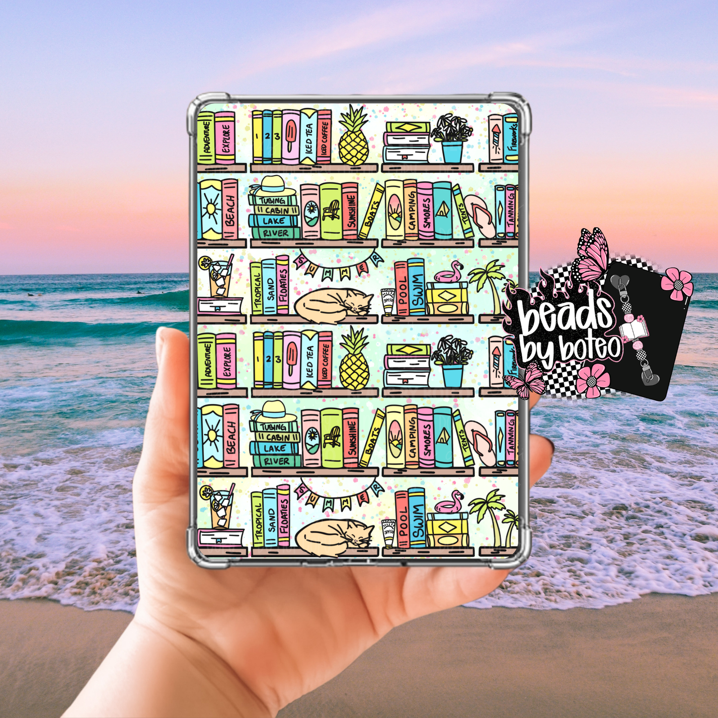 Kindle Insert - Summer Bookshelf