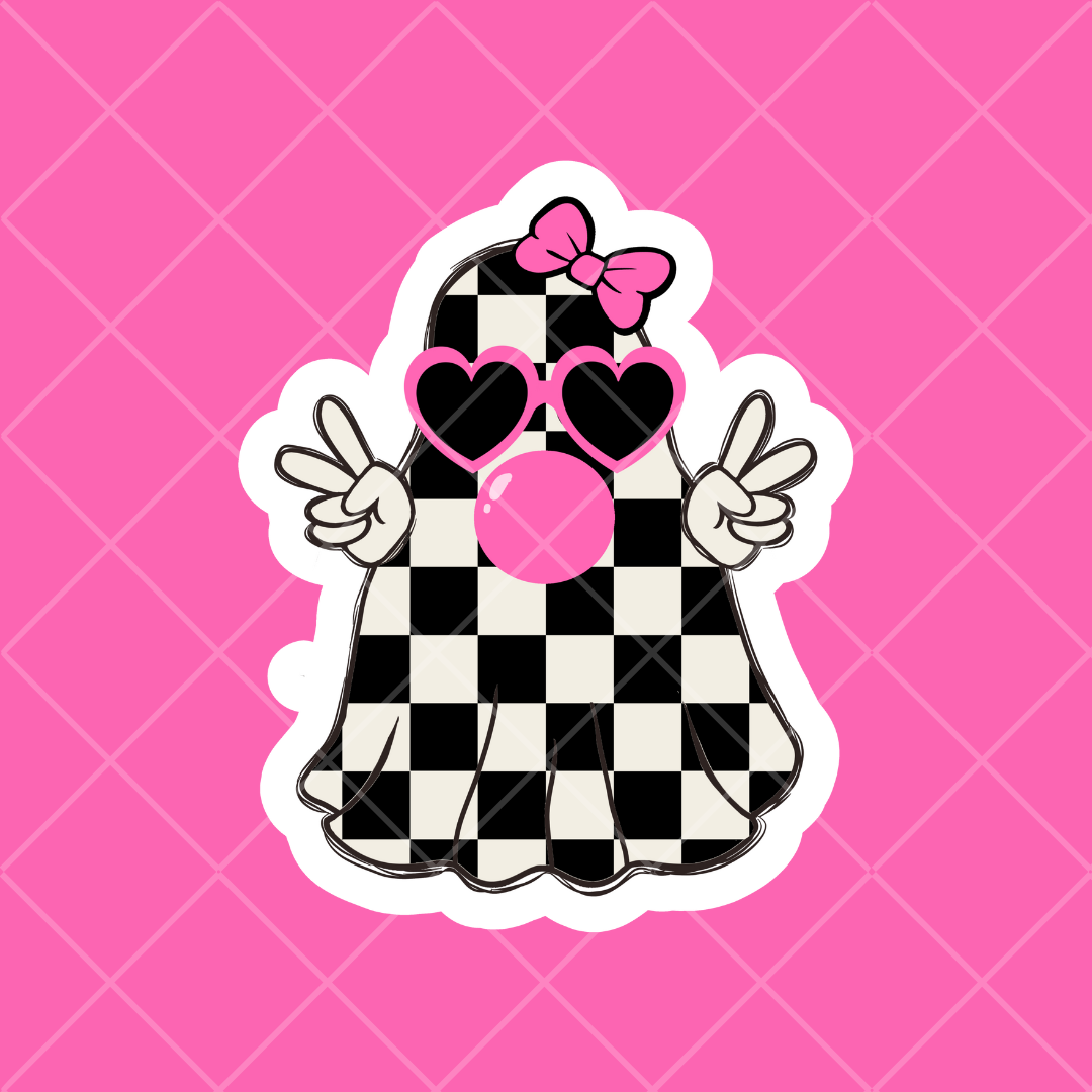 Stickers - Checkered Ghost