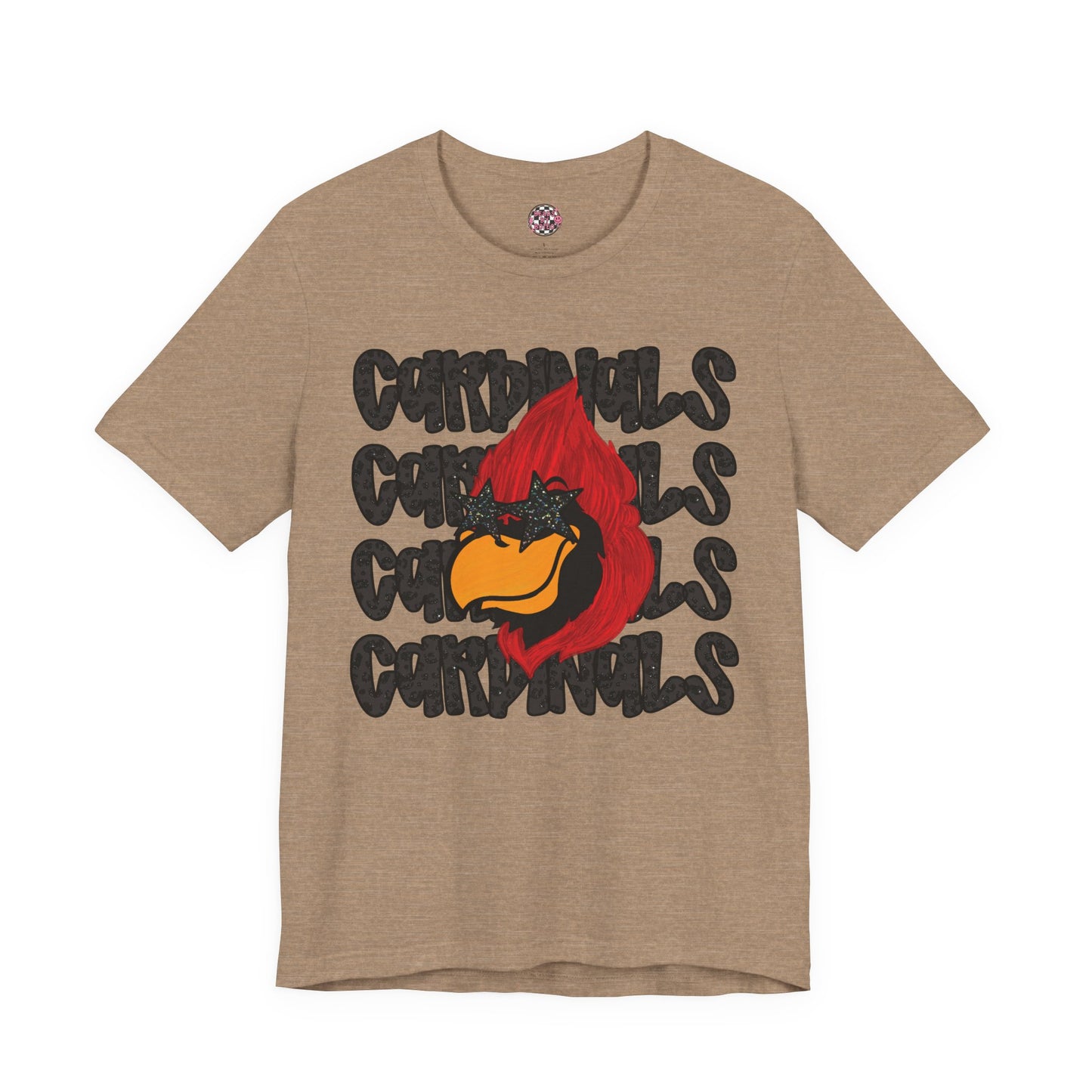 Cardinals (Leopard Letters) | Unisex Jersey Short Sleeve Tee