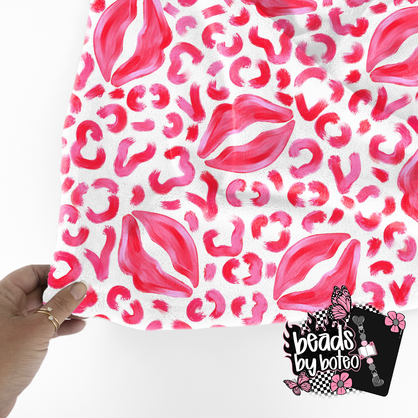 Leopard Lips Plush Blanket