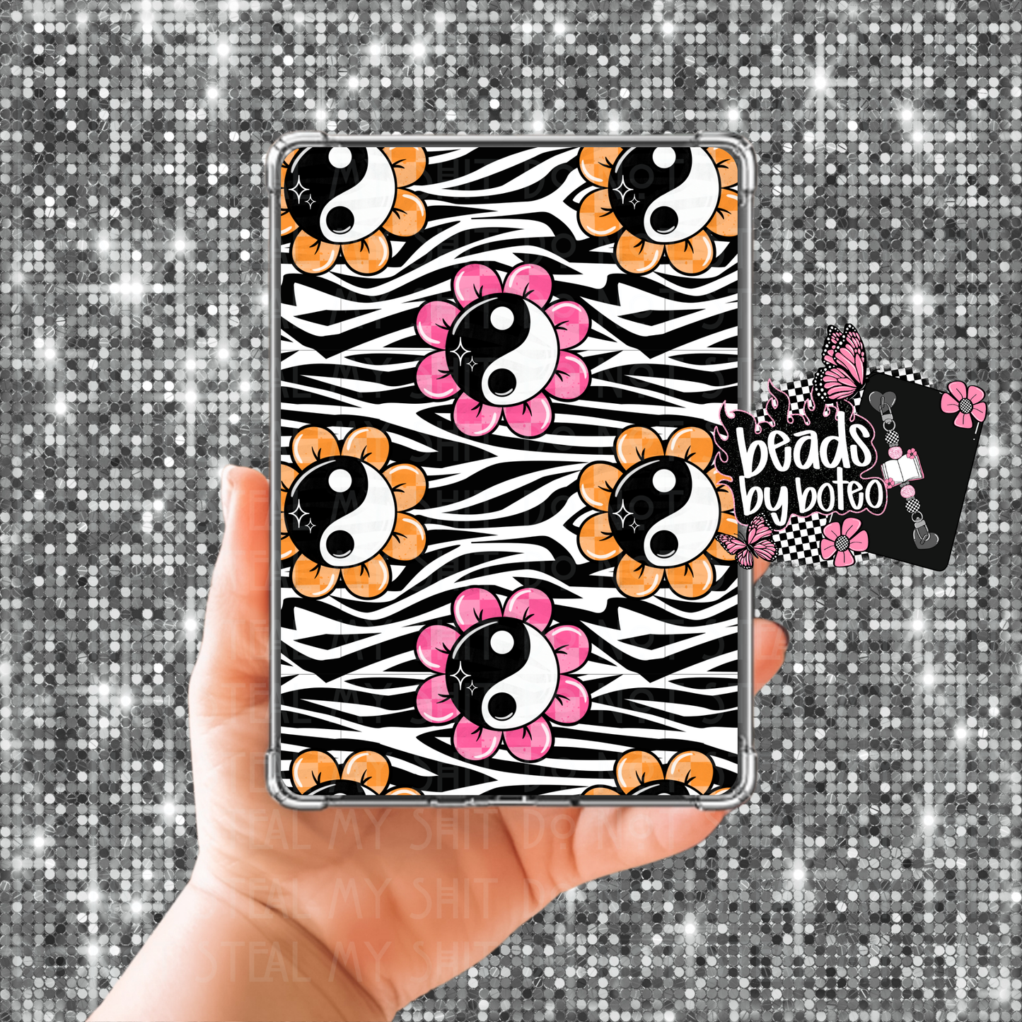 Kindle Insert - Zebra Floral