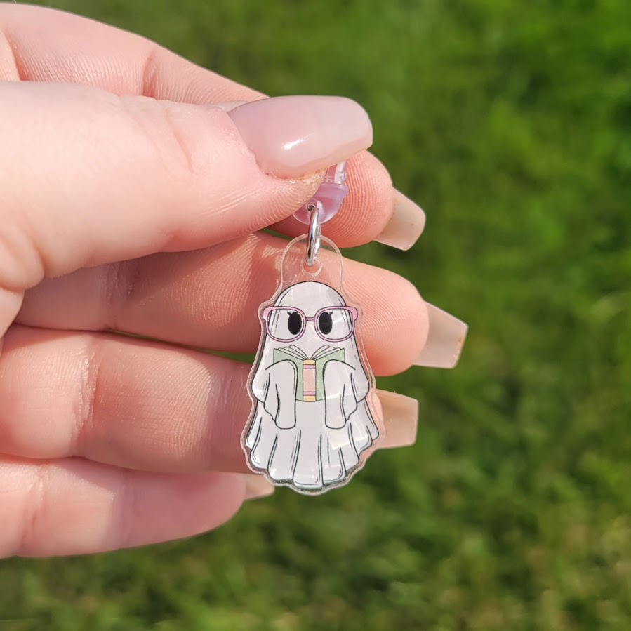 Kindle Dust Plugs - Girly Book Ghost