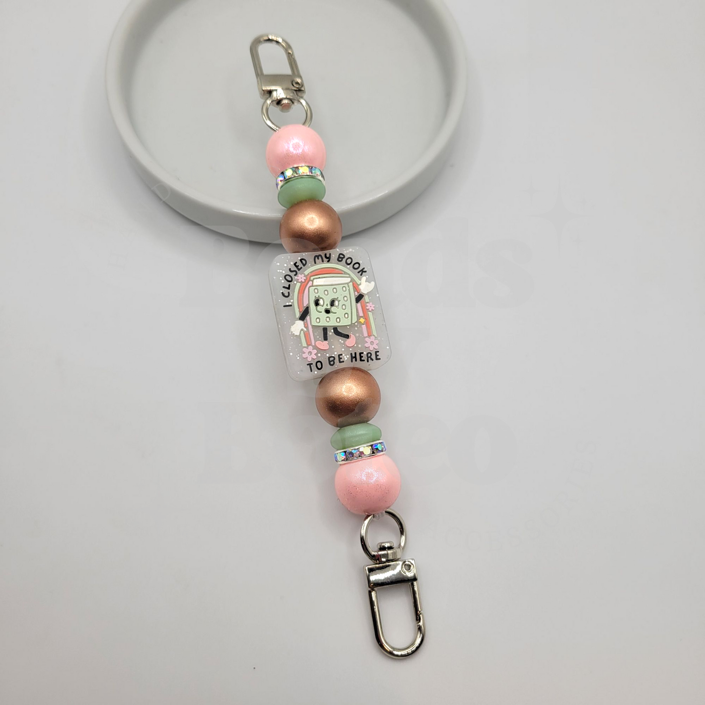 Kindle Strap - I Closed My Book (rose/pink)