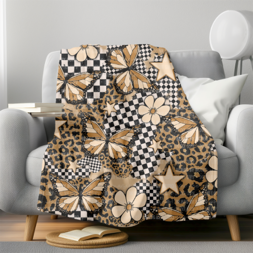 Leopard Butterfly Blanket