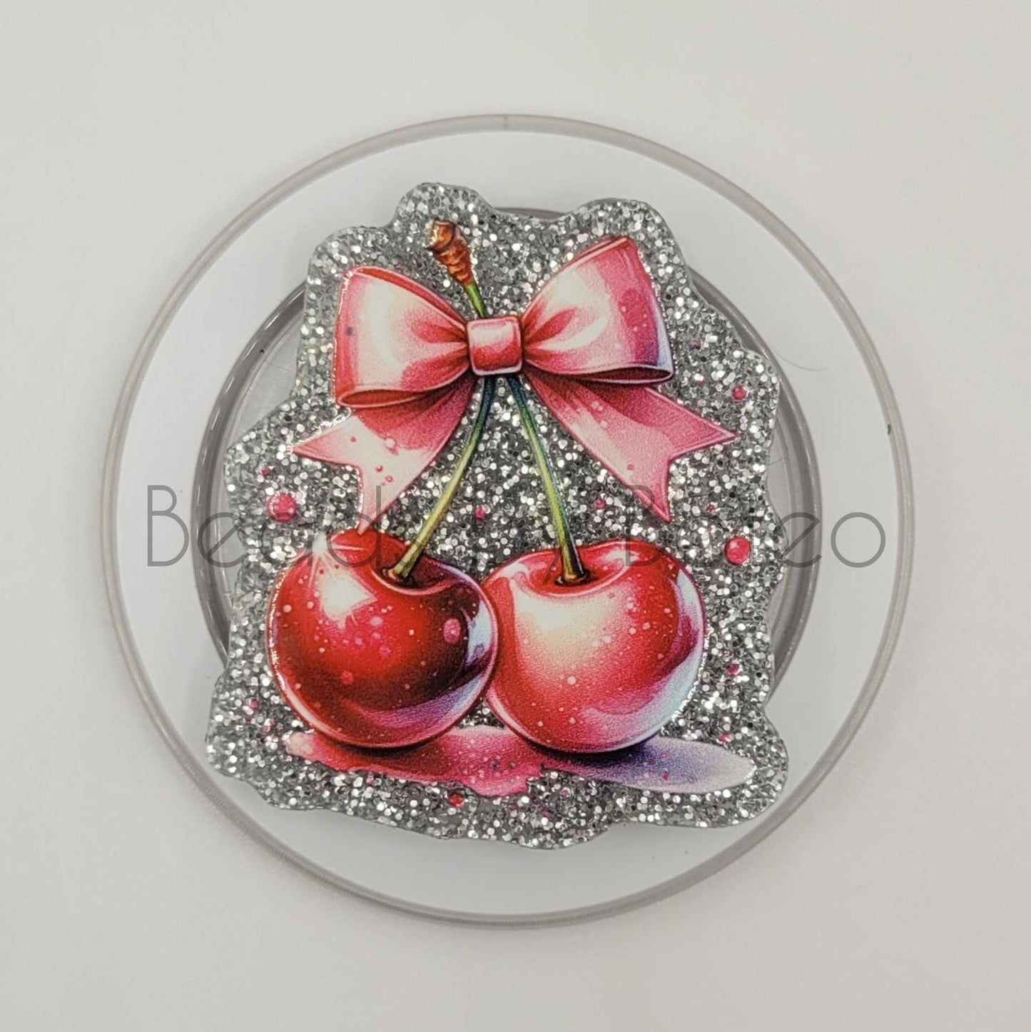 Phone or E-Reader Grip - Coquette Cherries