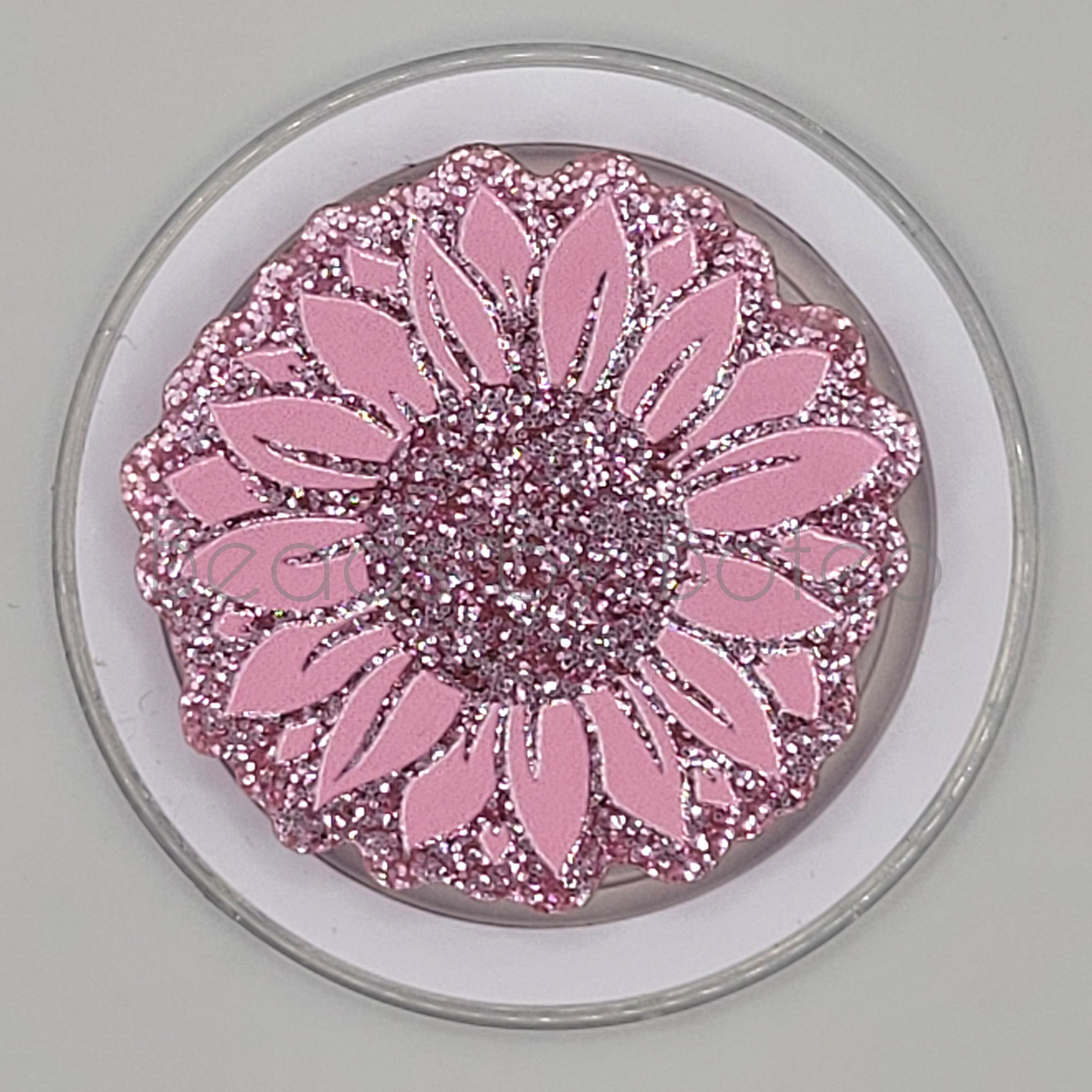 Phone or E-Reader Grip - Pink Sunflower