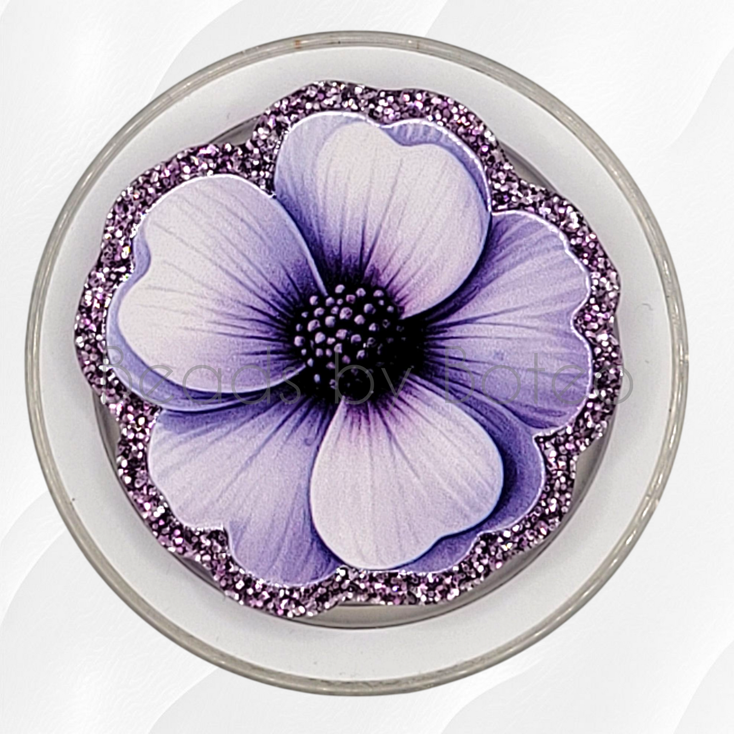 Phone or E-Reader Grip - Purple Flower