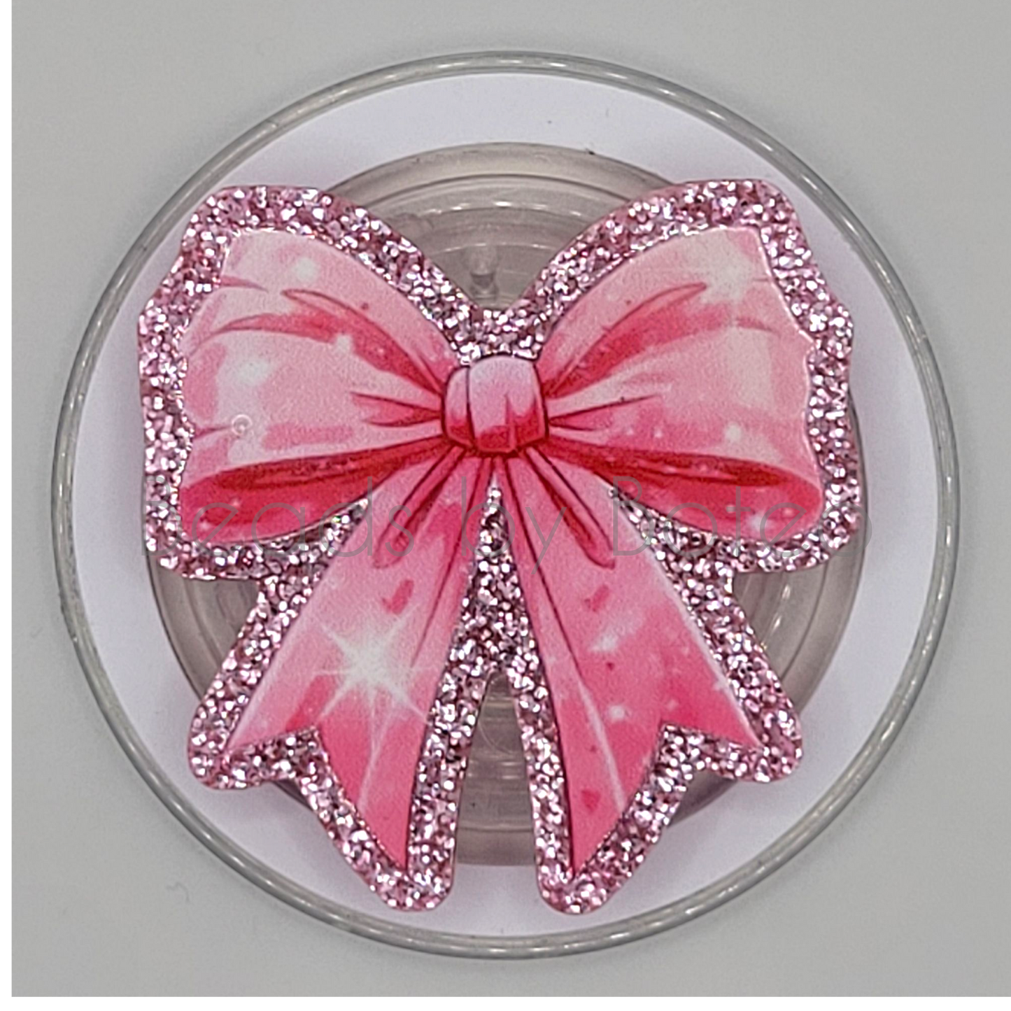 Phone or E-Reader Grip - Small Pink Bow