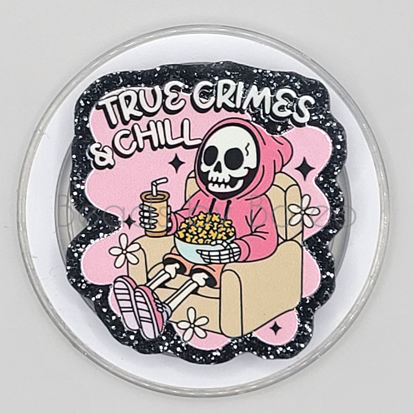 Phone or E-Reader Grip - True Crimes + Chill