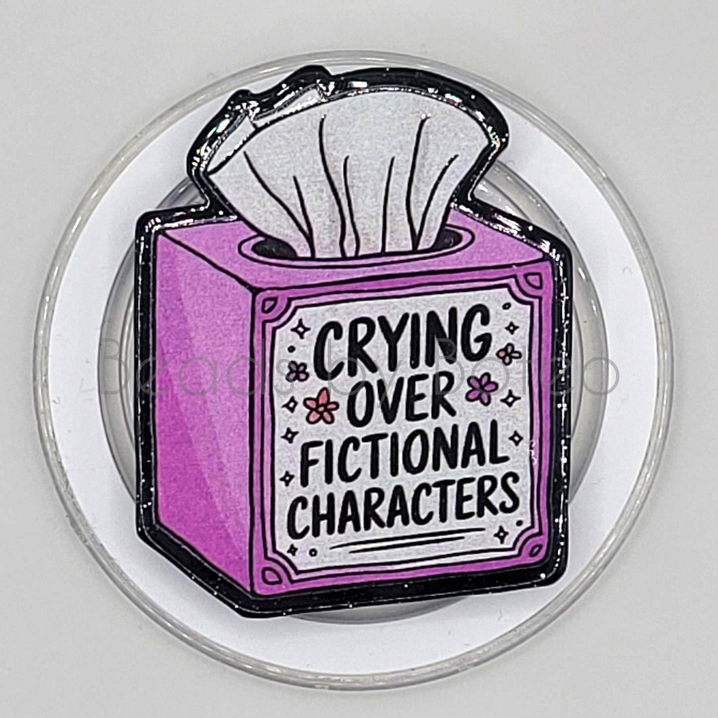 Phone or E-Reader Grip - Crying Over Fictional Characters