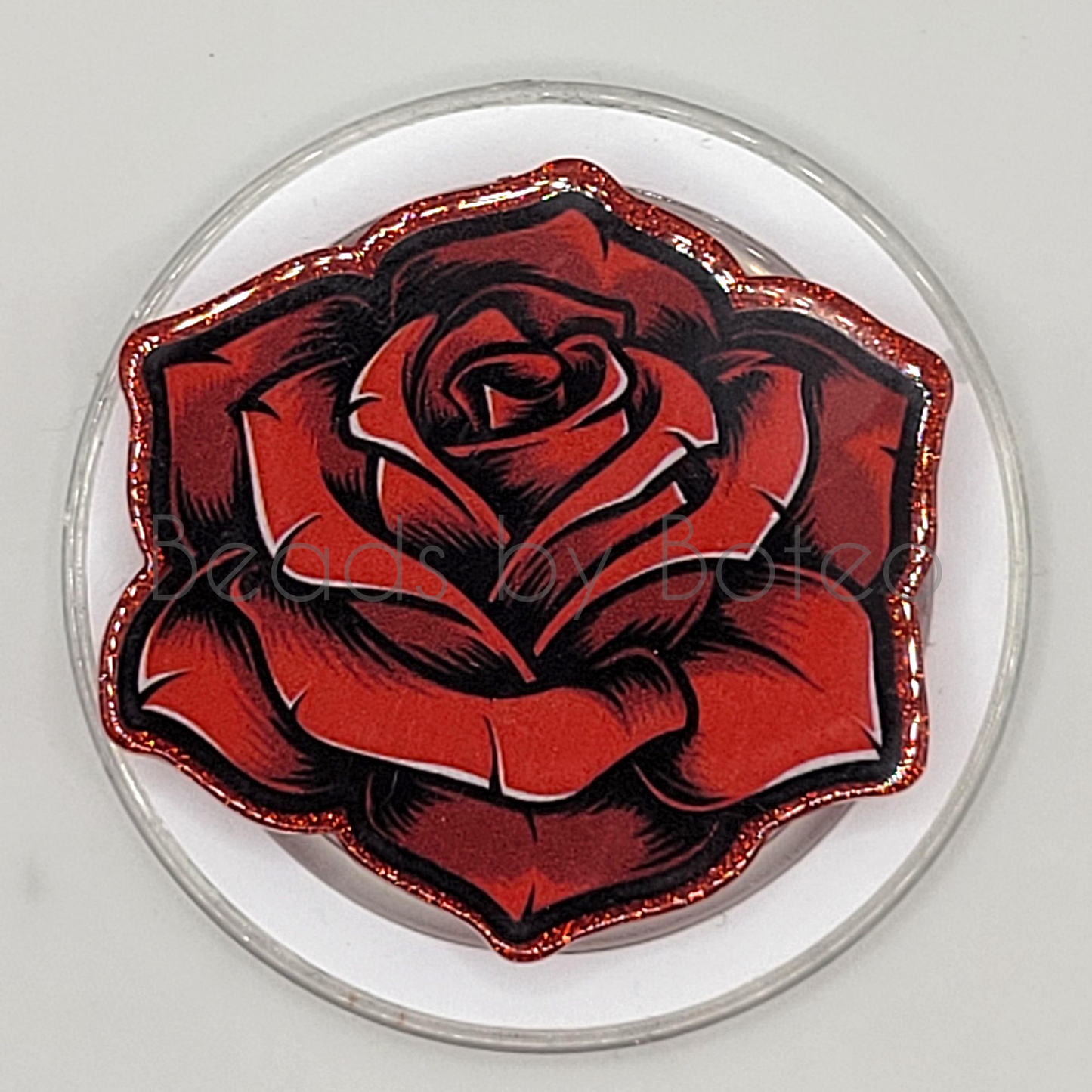 Phone or E-Reader Grip - Red Rose