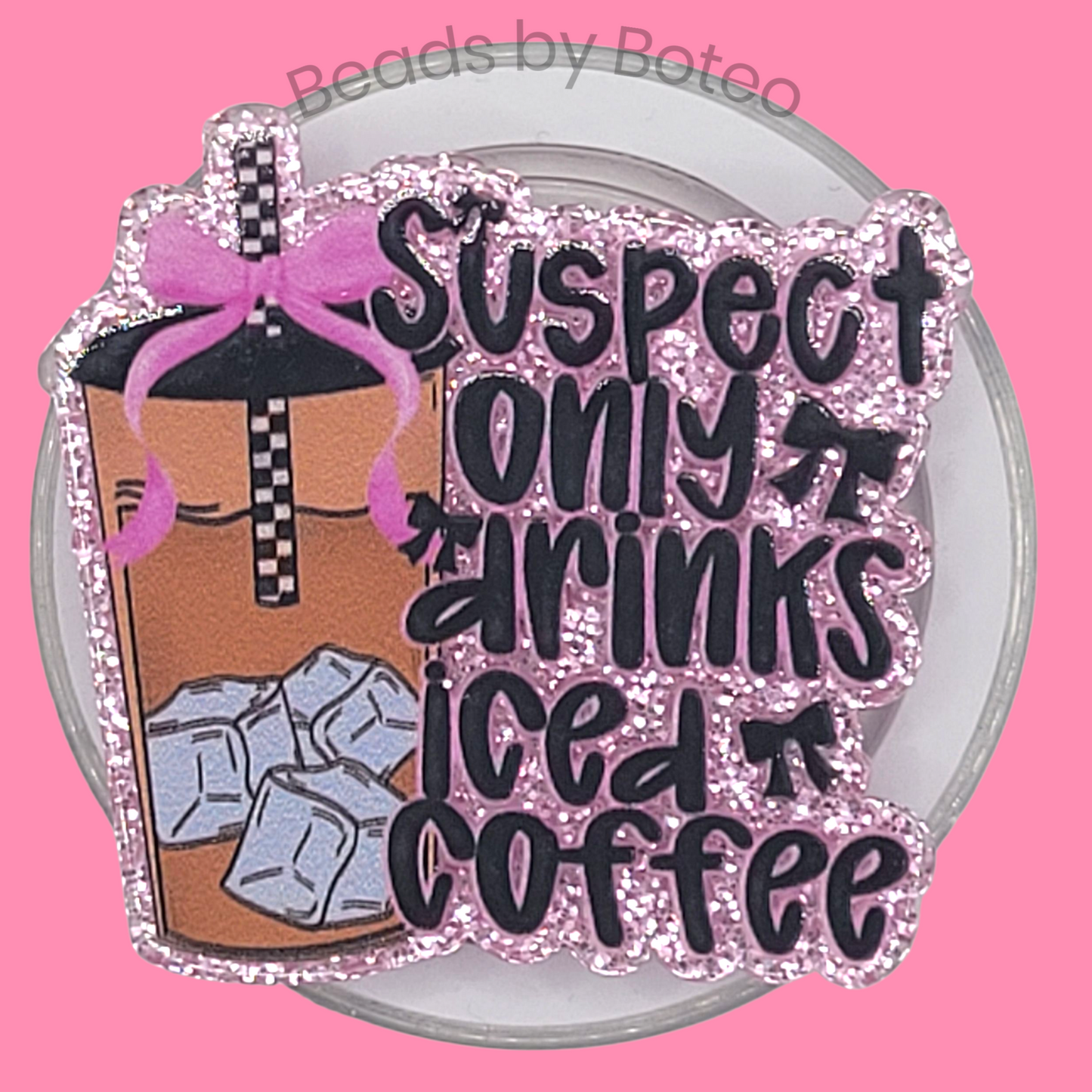 Phone or E-Reader Grip - Suspect Only Drinks Iced Coffee