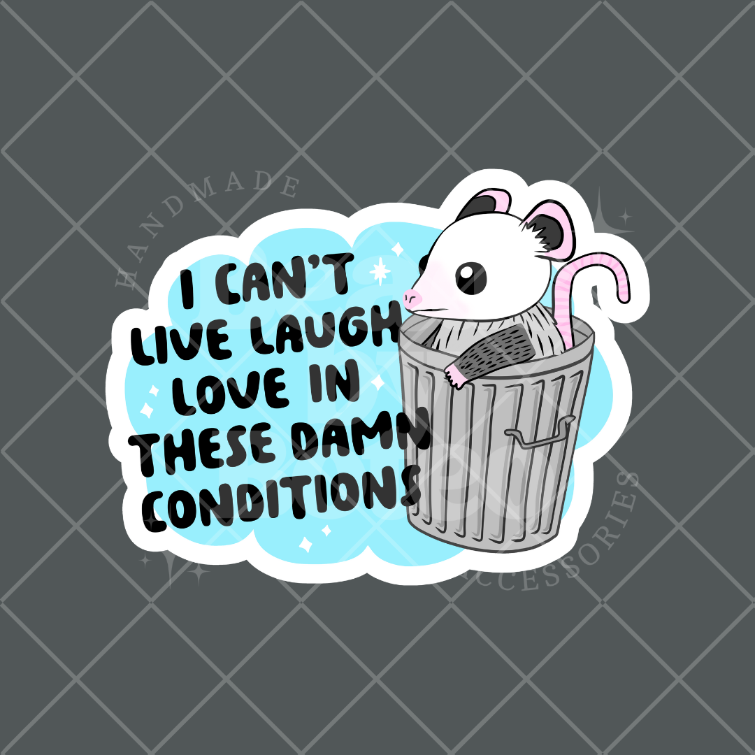 Stickers - I Can't Live, Laugh, Love in these Conditions