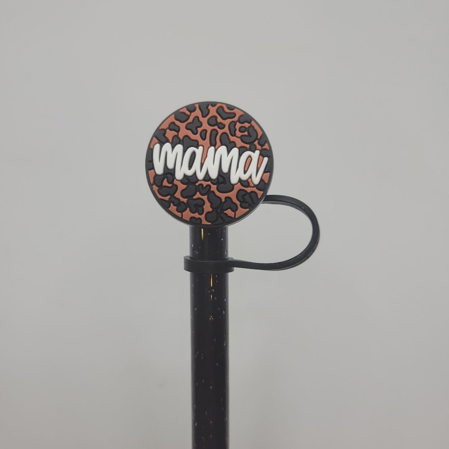 Straw Toppers - Mama (Tan Cheetah)