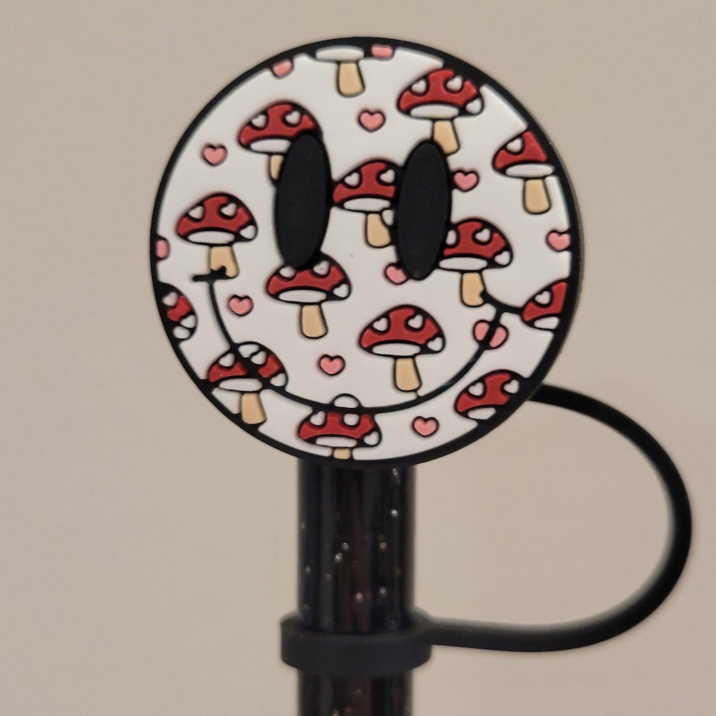 Straw Toppers - Mushroom Smile