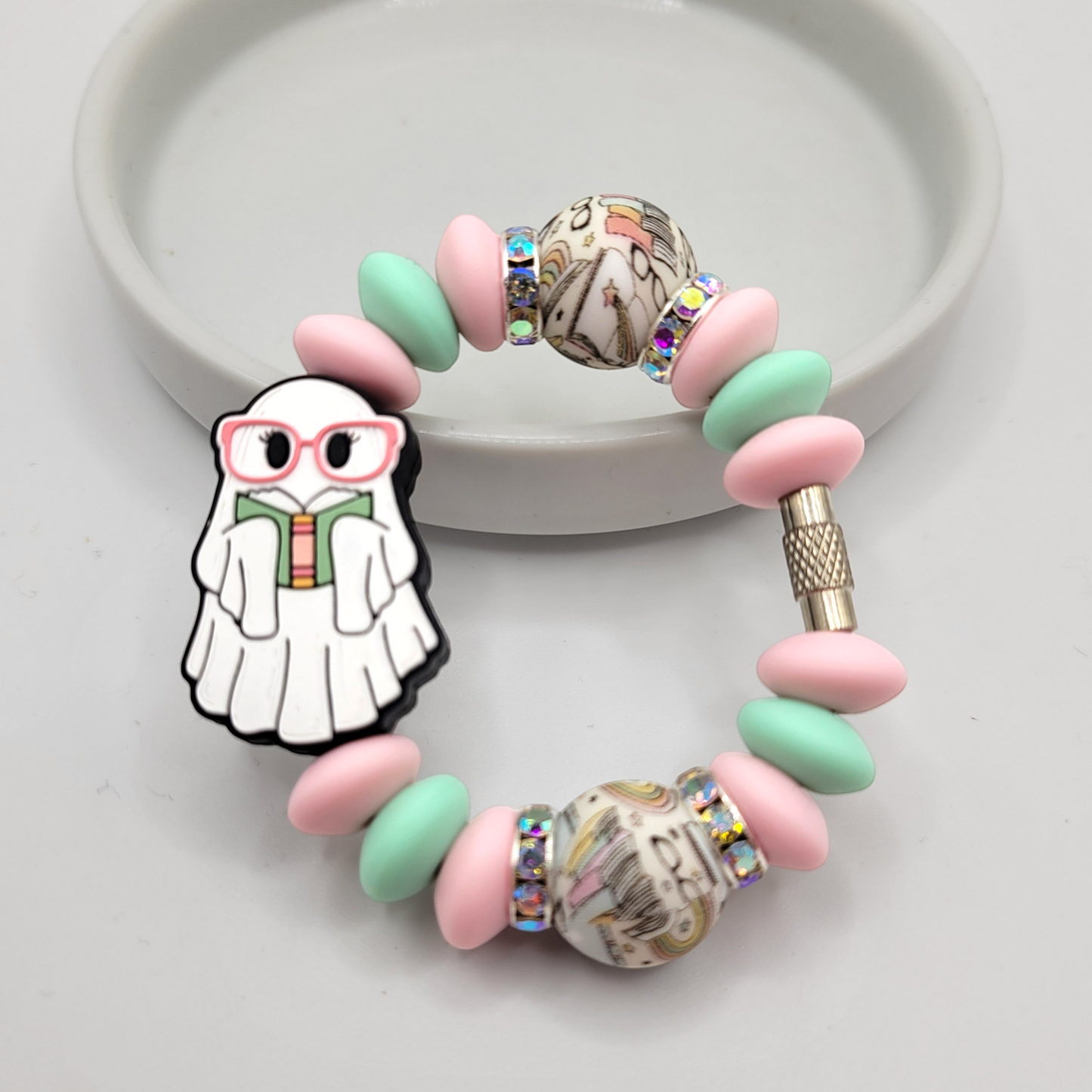 Tumbler Cup Charms - Girly Book Ghost