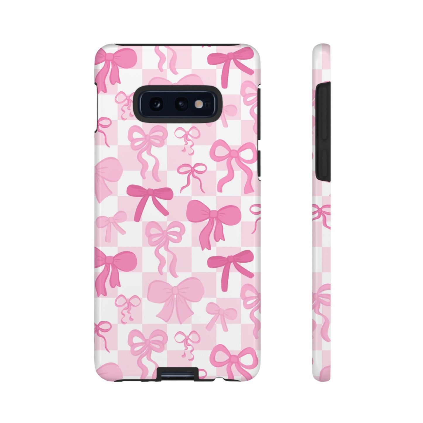 Checkered Pink Bows Phone Case