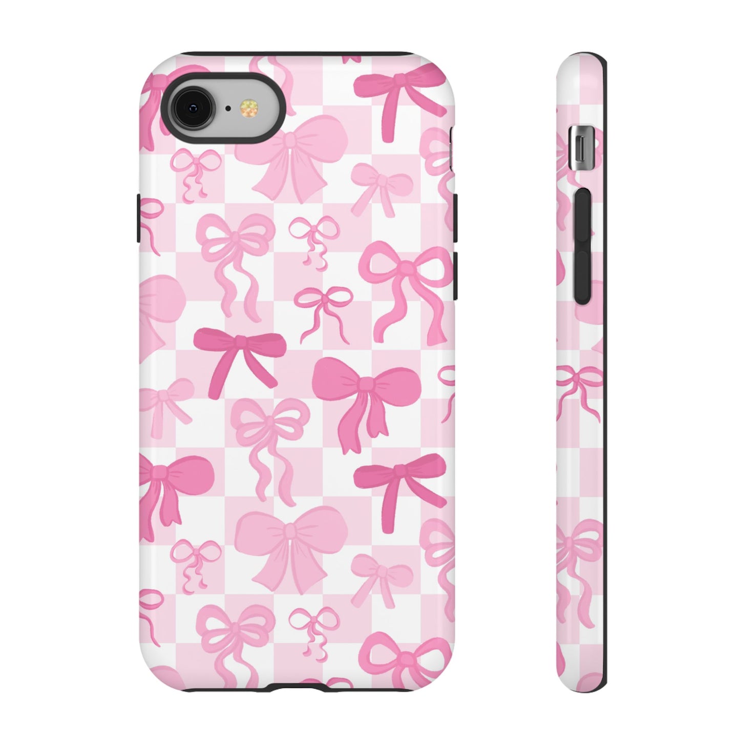 Checkered Pink Bows Phone Case