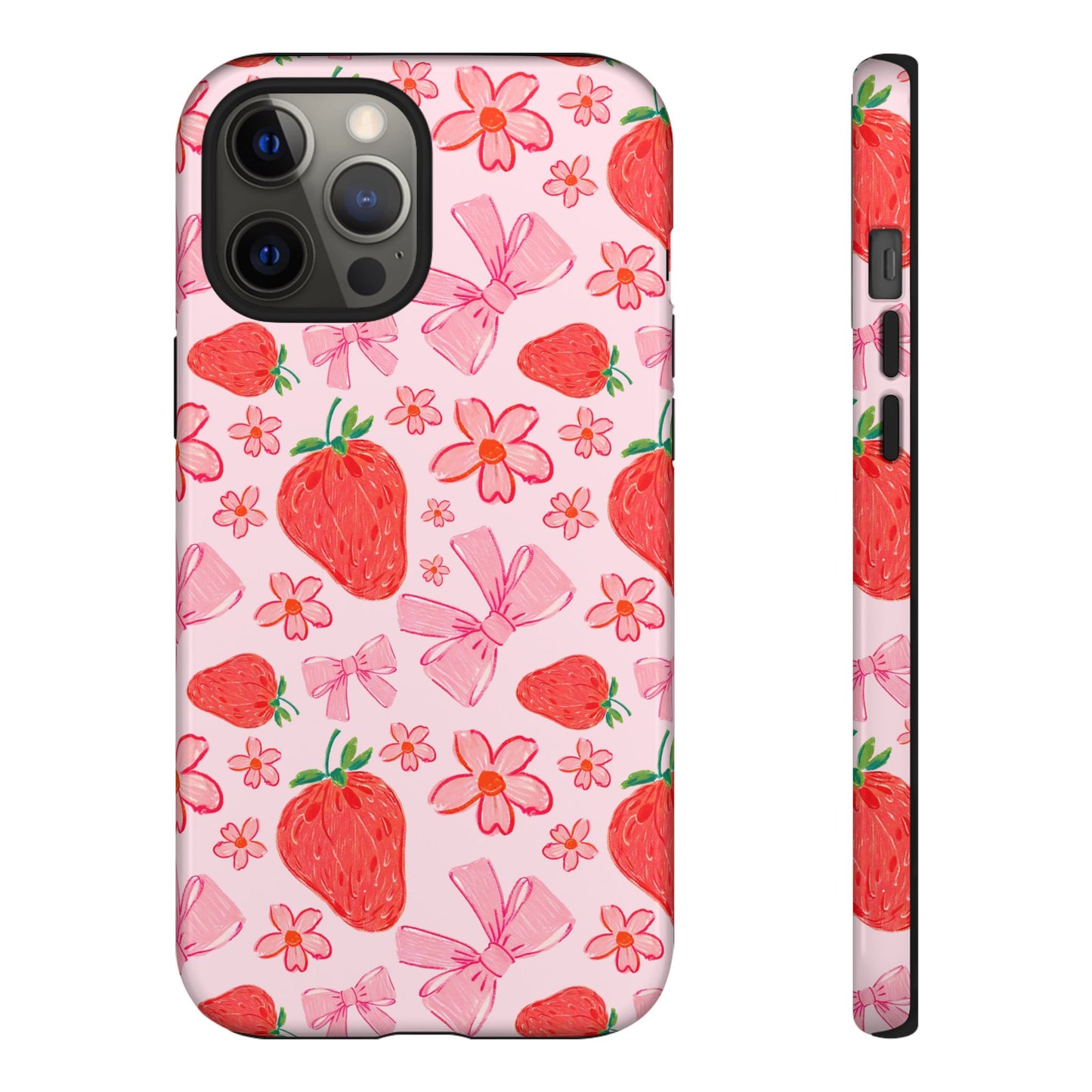 Coquette Strawberries Phone Case