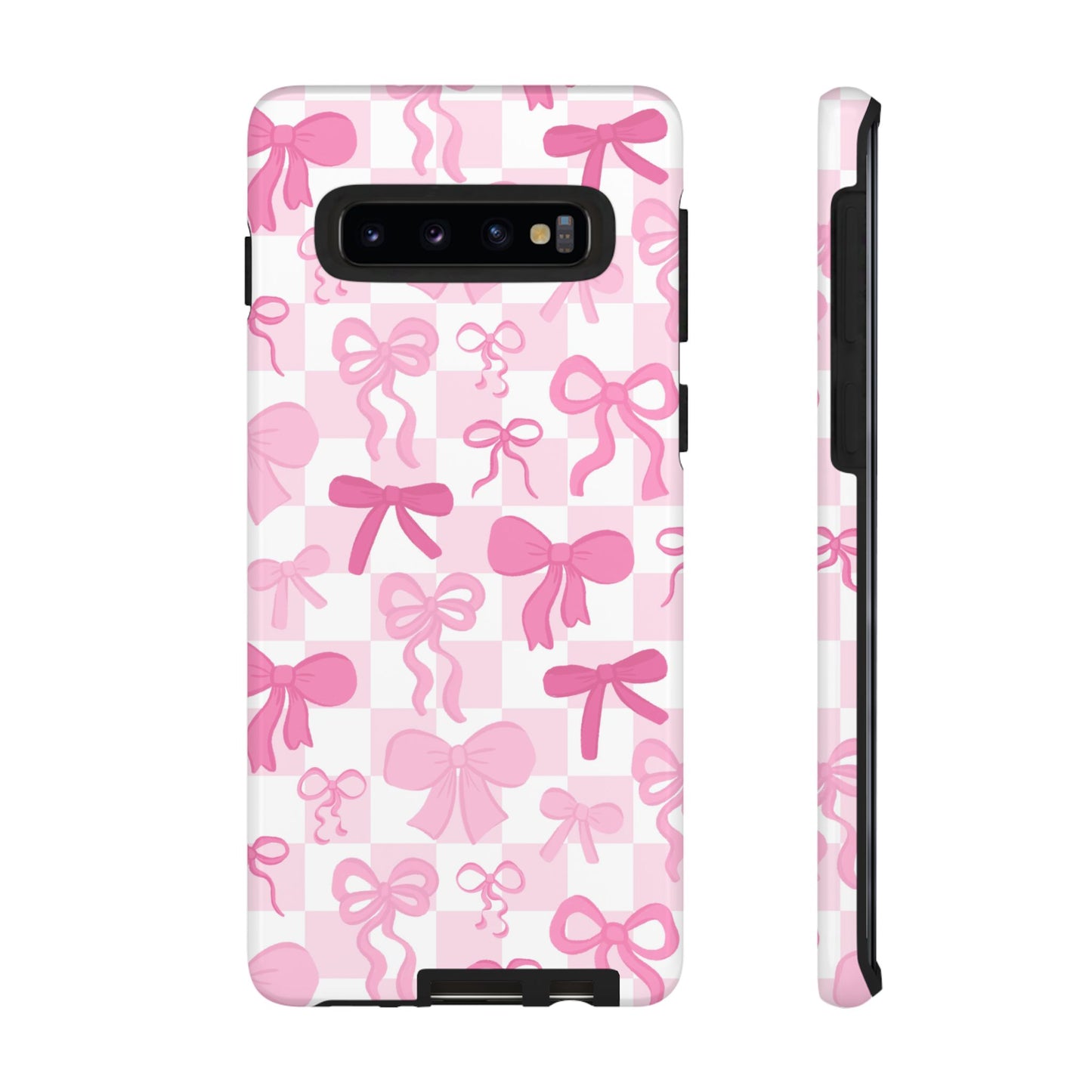 Checkered Pink Bows Phone Case