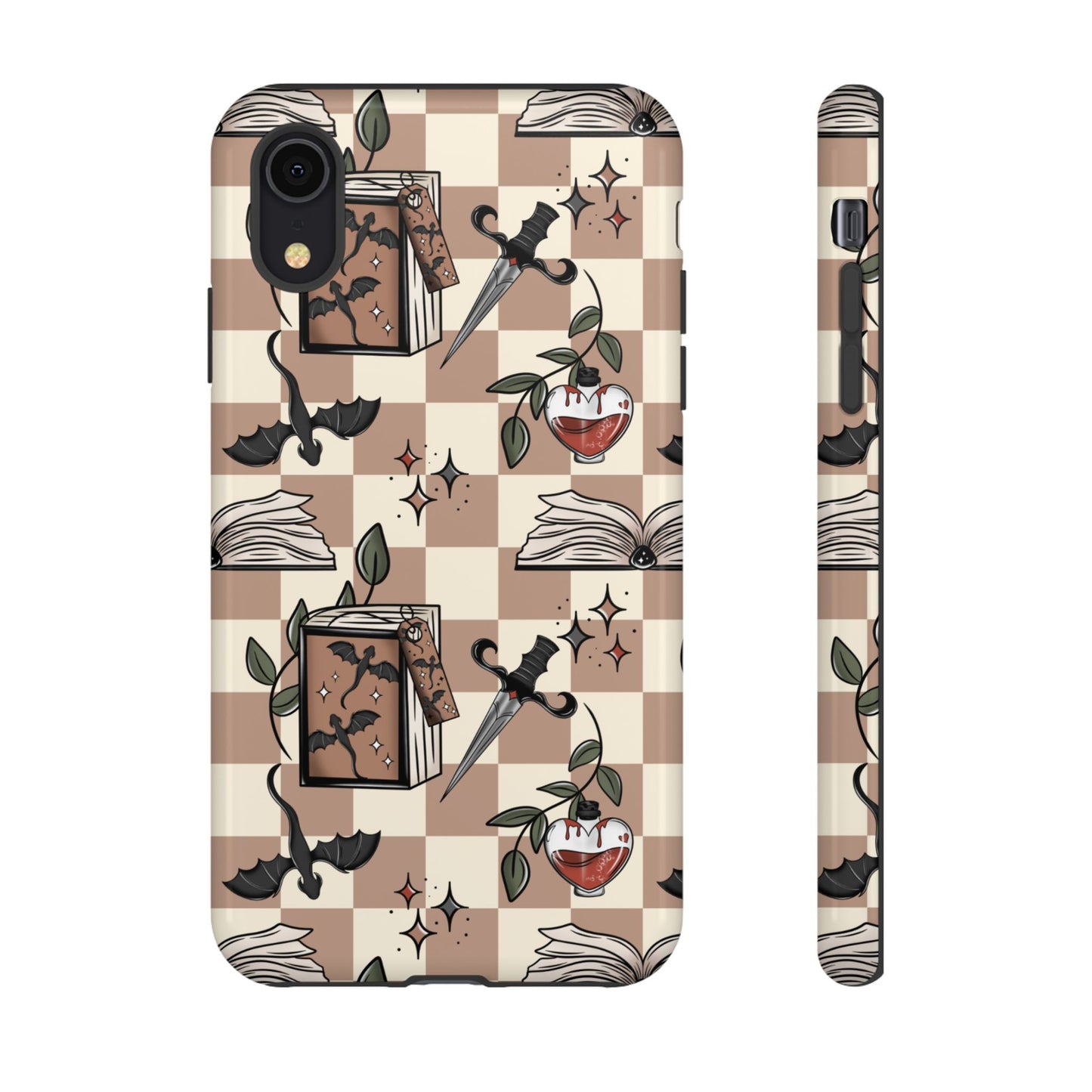 Checkered Book Dragon Phone Case