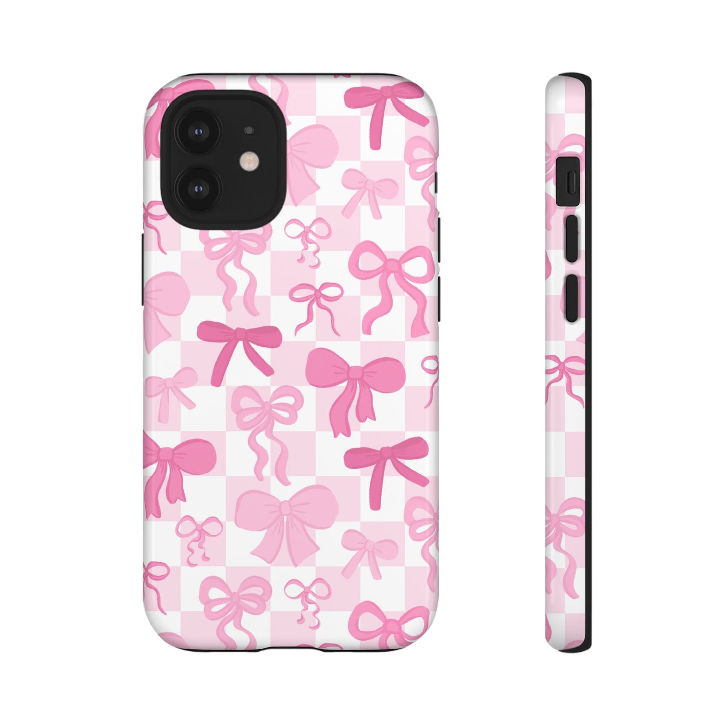 Checkered Pink Bows Phone Case