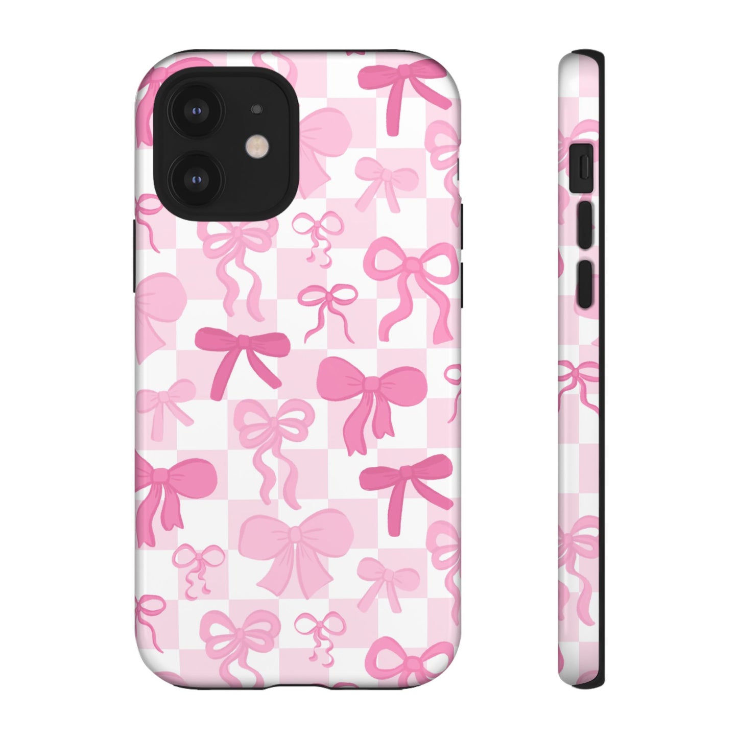 Checkered Pink Bows Phone Case