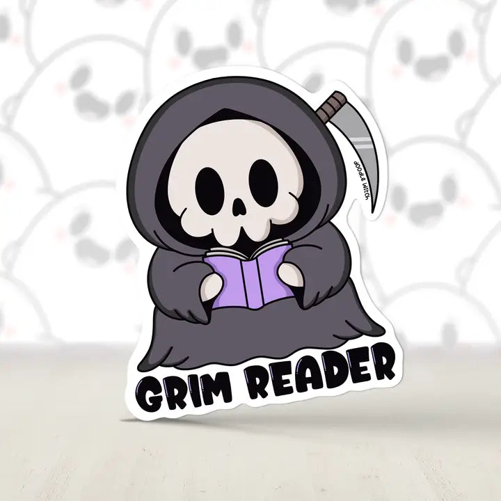 Stickers - Grim Reader (2")