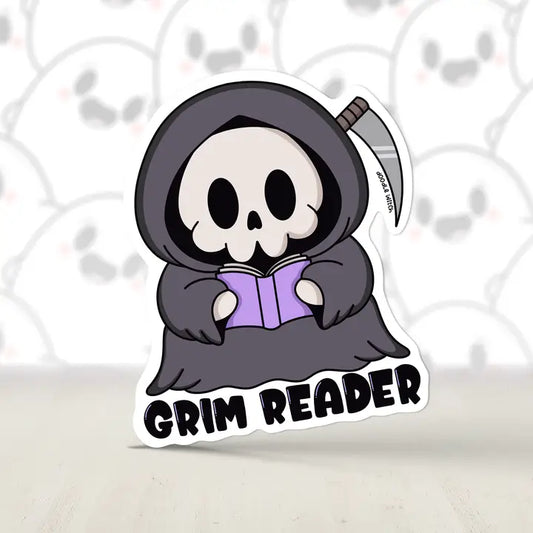 Stickers - Grim Reader (2")