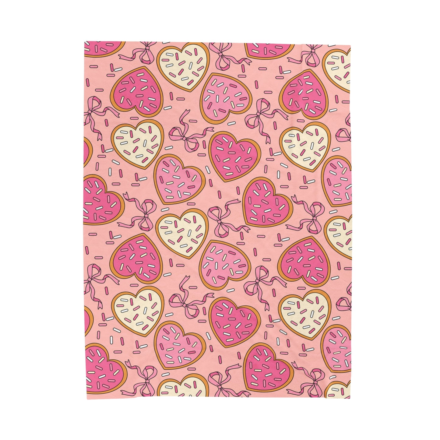 Heart Cookies Plush Blanket