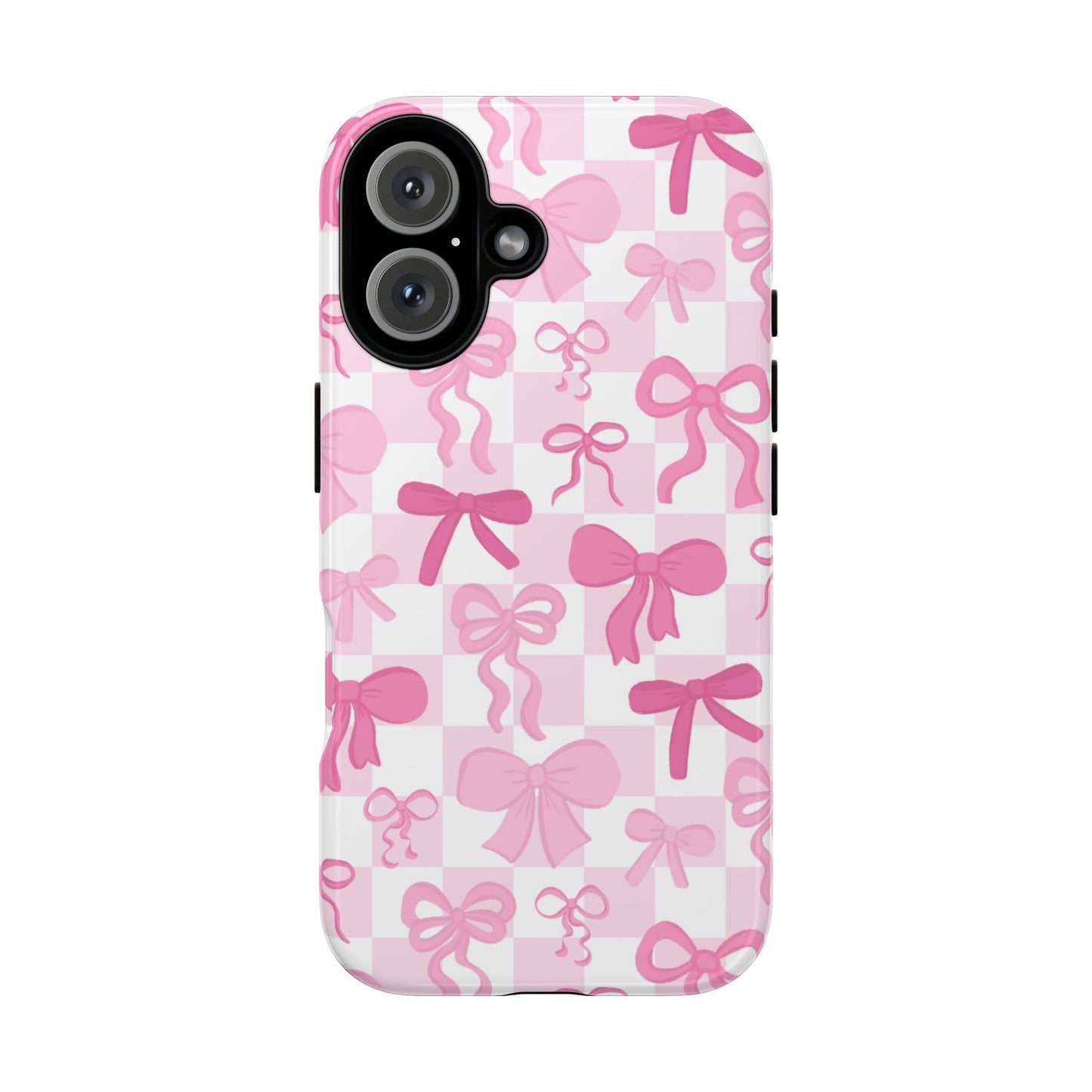 Checkered Pink Bows Phone Case