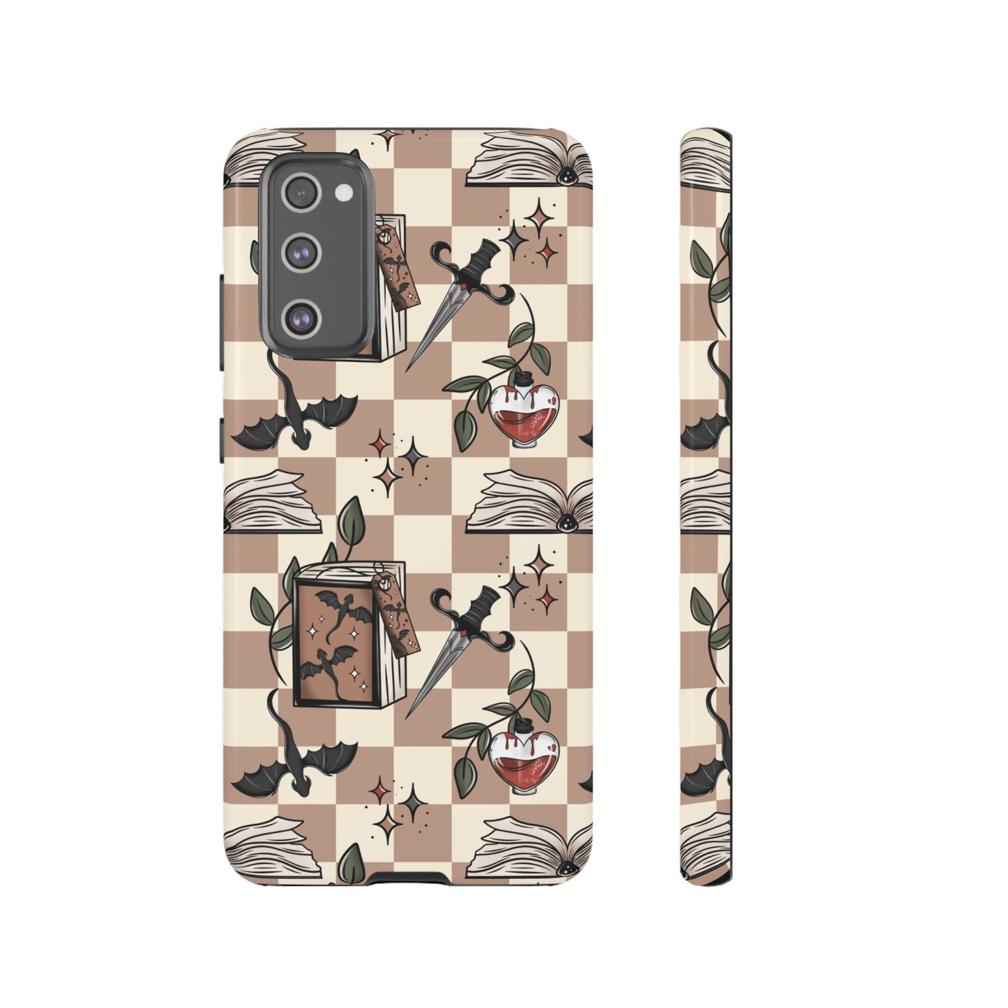 Checkered Book Dragon Phone Case