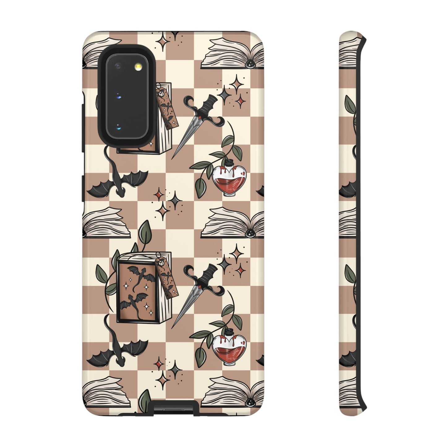 Checkered Book Dragon Phone Case