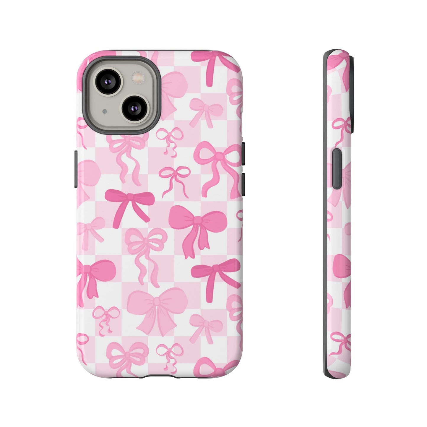 Checkered Pink Bows Phone Case