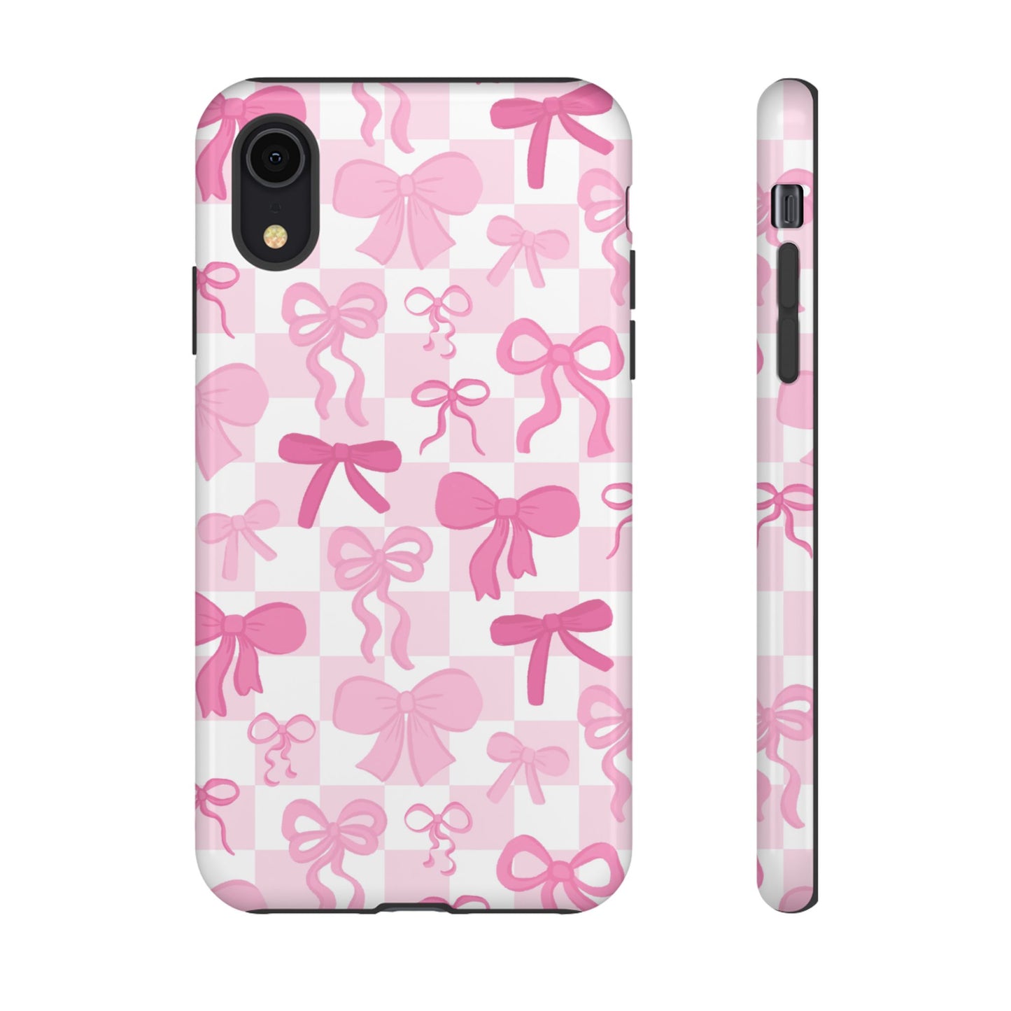 Checkered Pink Bows Phone Case