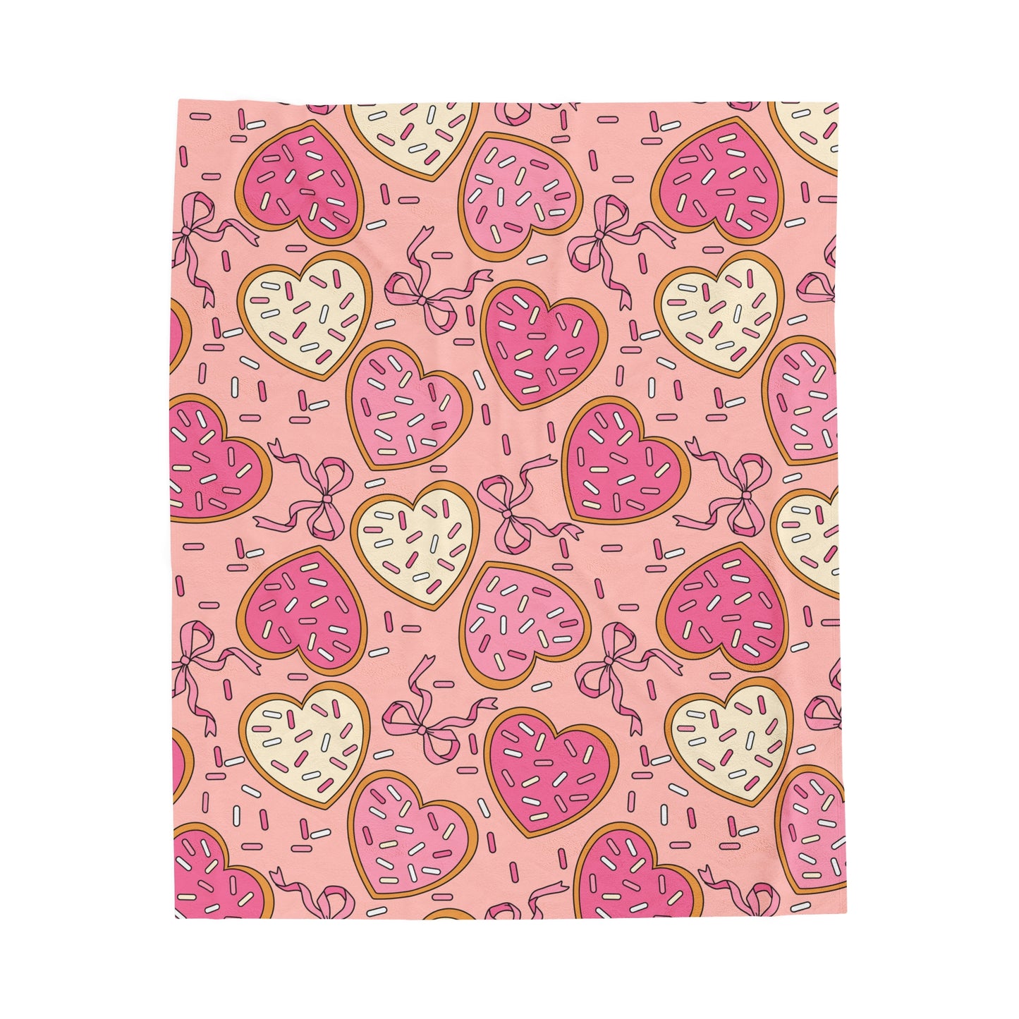 Heart Cookies Plush Blanket