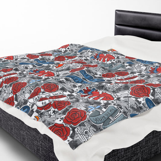 Sleepy Lyrics Plush Blanket