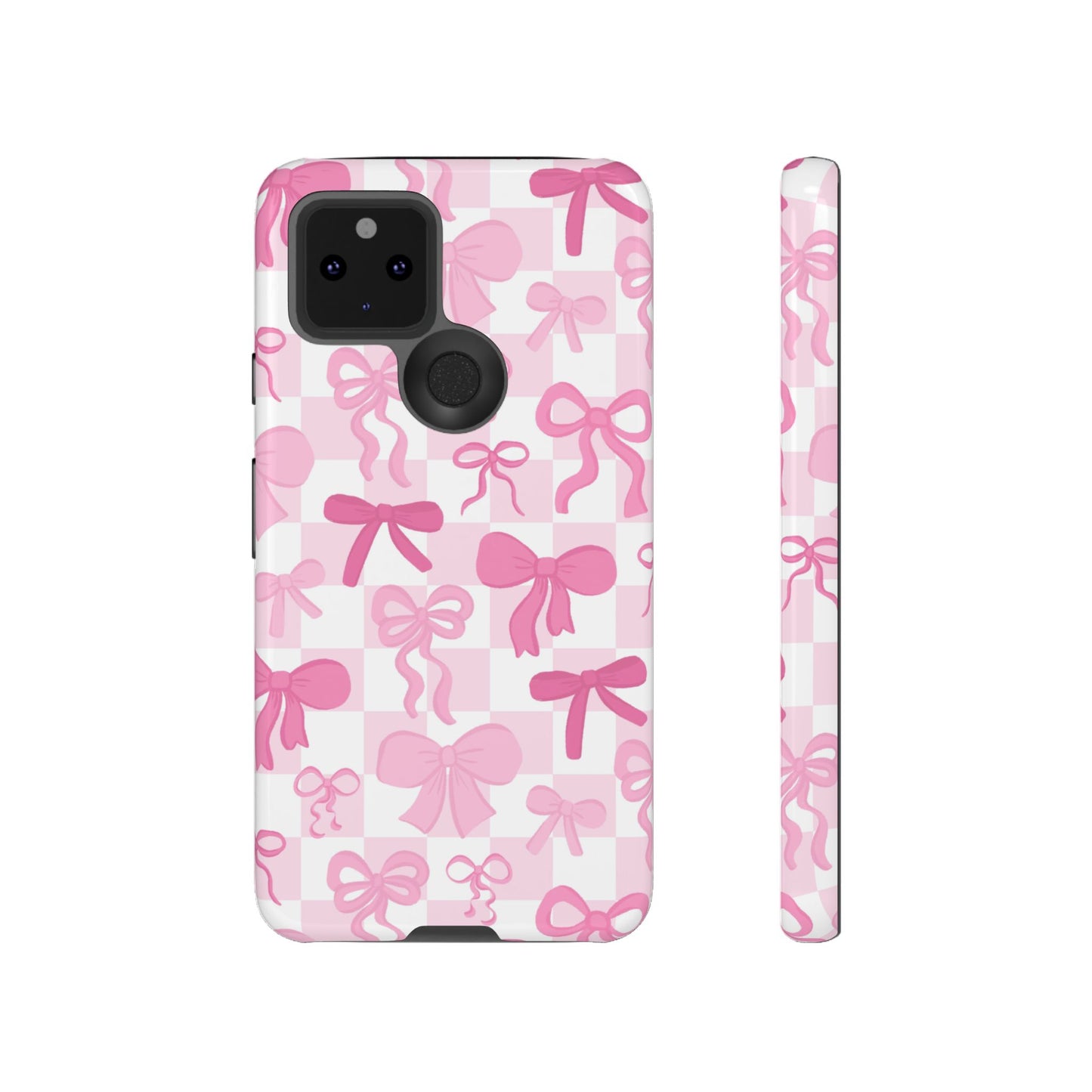 Checkered Pink Bows Phone Case