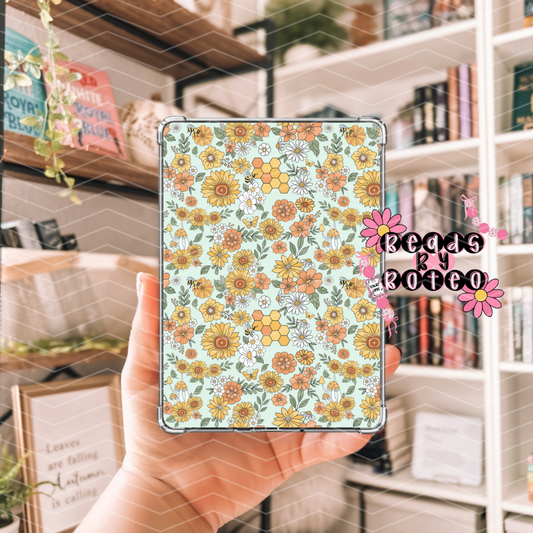 Kindle Insert - Sunflowers and Bees (Mint)