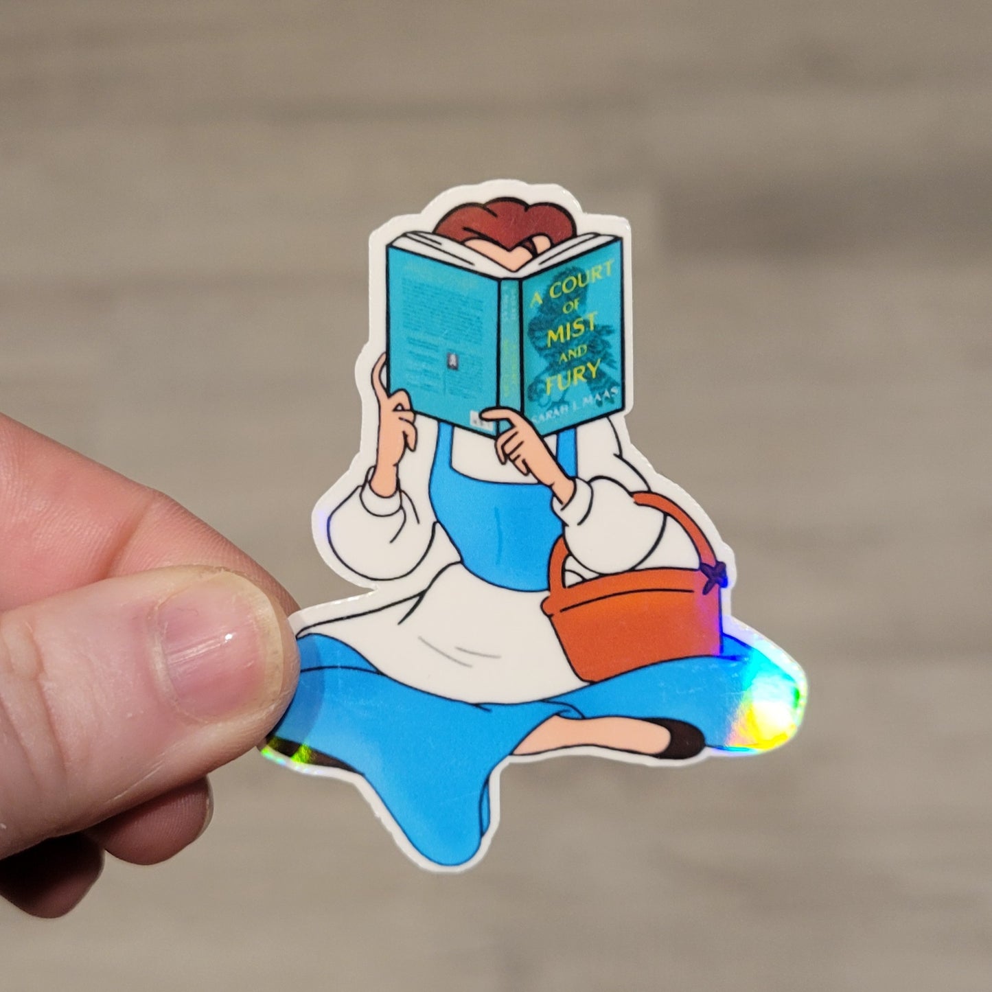 Stickers - Belle Reading ACOMAF (2.5")