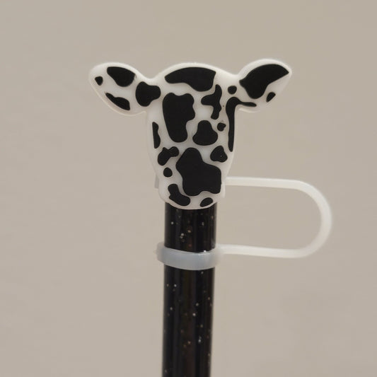 Straw Toppers - Black Cow