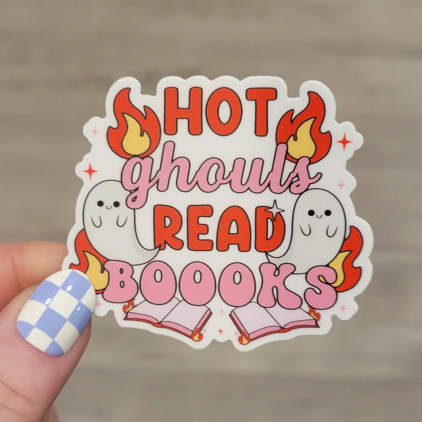 Stickers - Hot Ghouls Read Books (2.5")