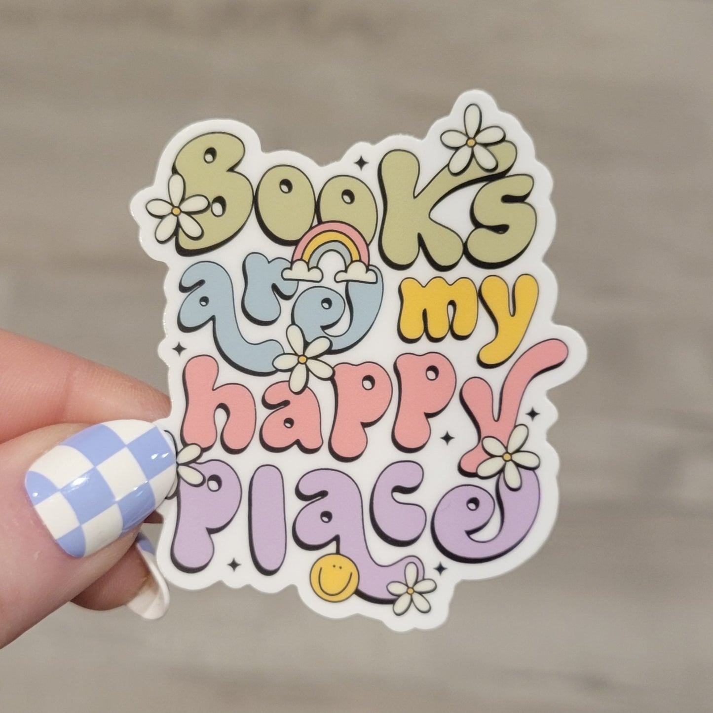 Stickers - Books Are My Happy Place (2.5")