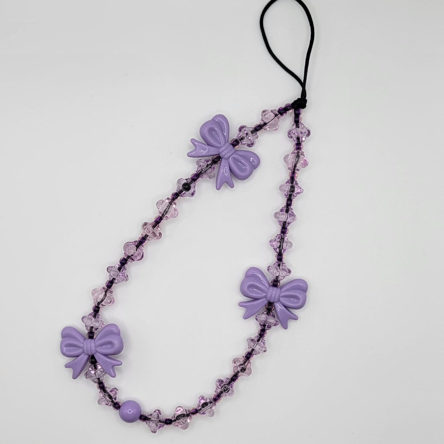 Wrist Straps - Purple Bows