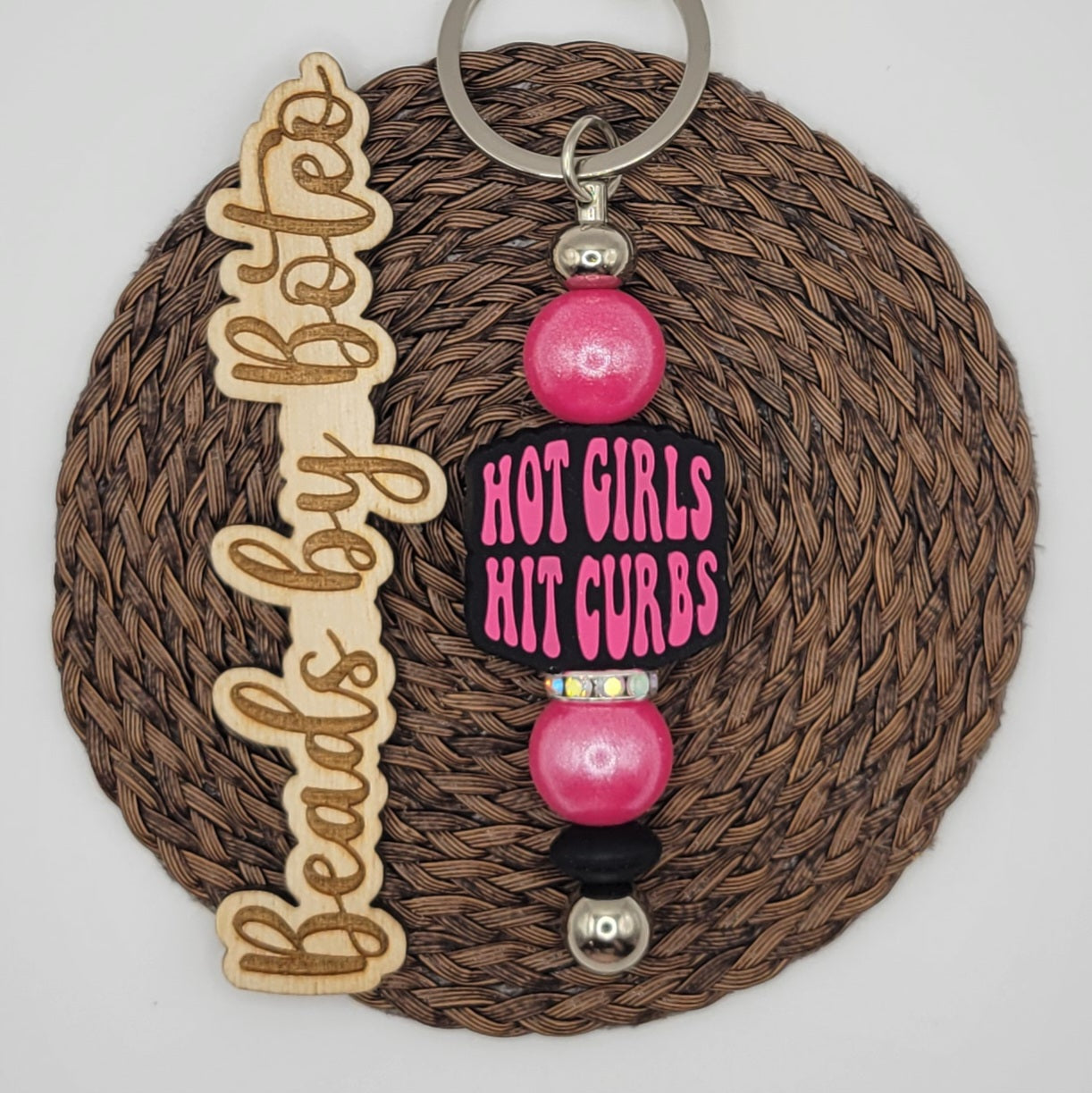 Keychains - Hot Girls Hit Curbs (pink)