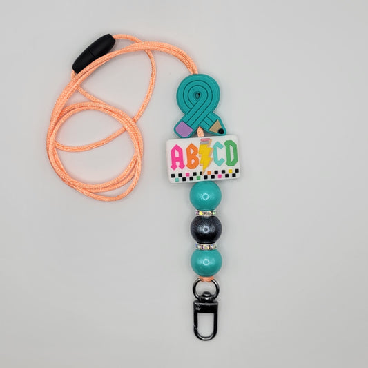 Lanyards - ABCD + Teal Pencil