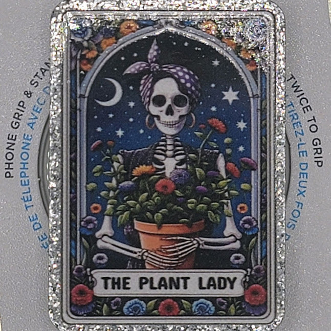 Phone or E-Reader Grip - Plant Lady (dark)