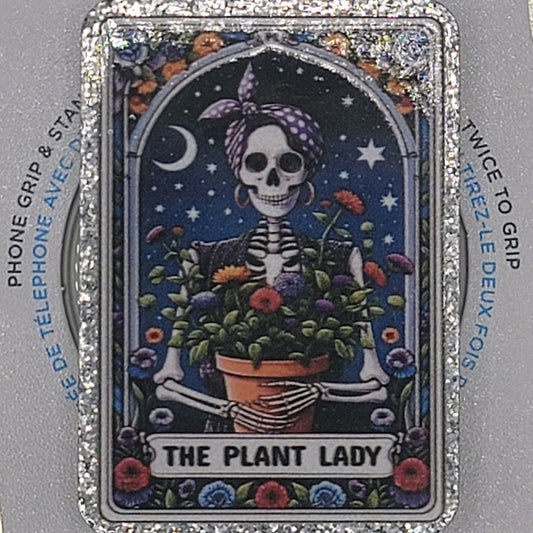 Phone or E-Reader Grip - Plant Lady (dark)