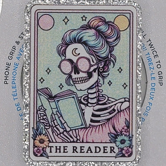 Phone or E-Reader Grip - The Reader (pastel)