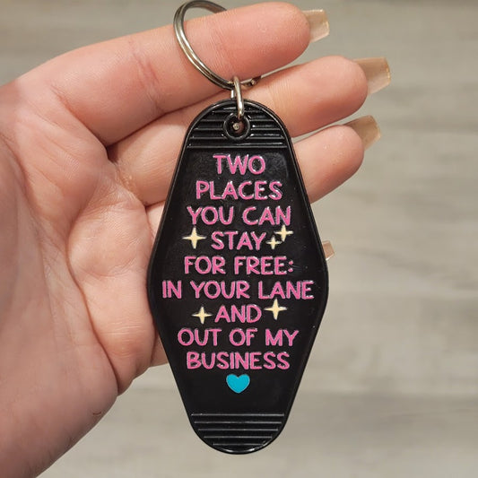 Motel Keychain - Two Places for Free